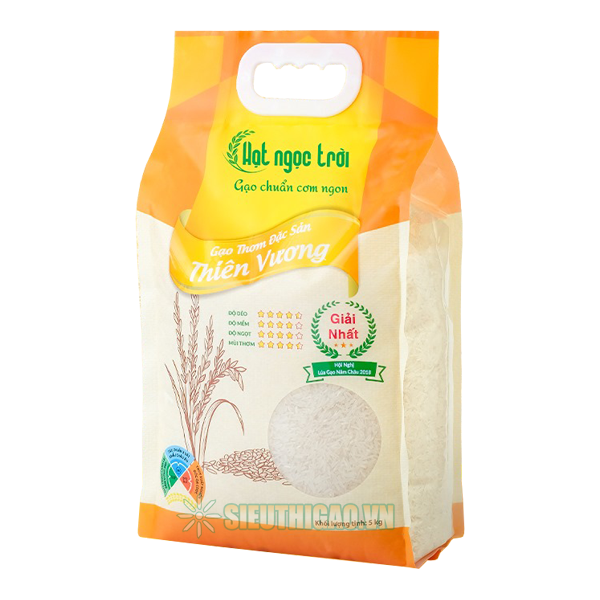 Gạo Hạt ngọc Trời Thiên Vương túi 5kg